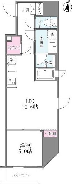 シーズンフラッツ梅田北(1LDK/6階)の間取り写真