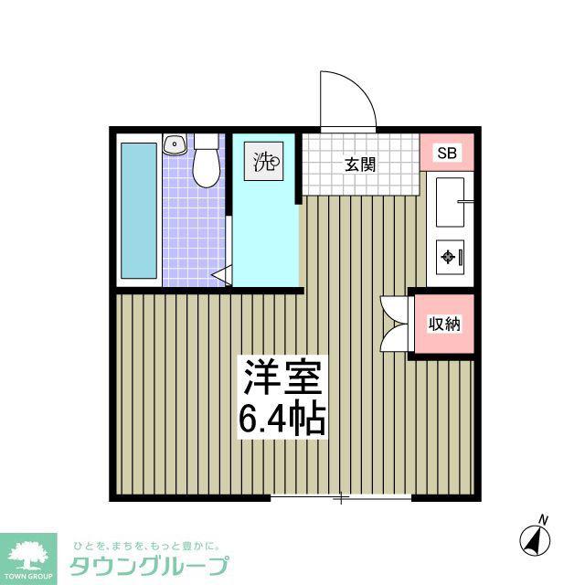 サルーテ熊谷(ワンルーム/4階)の間取り写真
