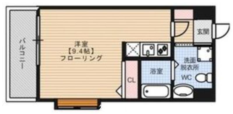 ローズモントフレア舞鶴(ワンルーム/5階)の間取り写真