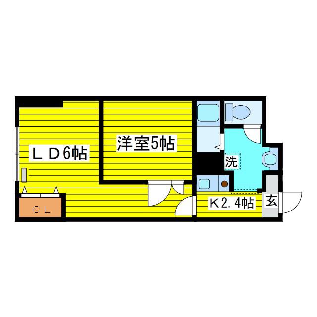 メトロノーム(1LDK/3階)の間取り写真