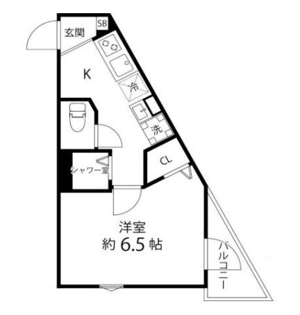 TS CUORE糀谷(1K/3階)の間取り写真