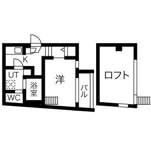 グルージャ黒門(1K/1階)の間取り写真