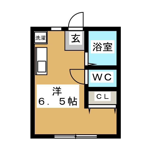 石井ハイツ(ワンルーム/1階)の間取り写真