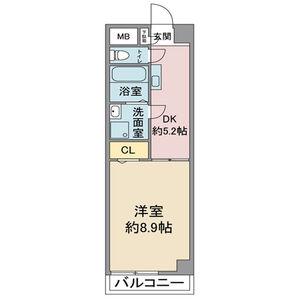 可児ハイツ(1DK/1階)の間取り写真
