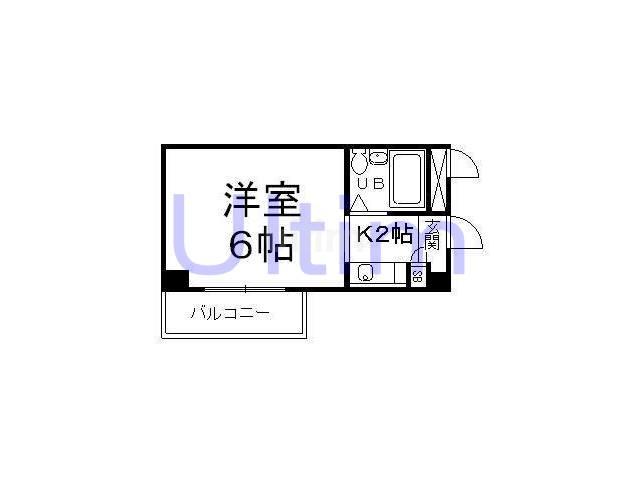 グランディール深草ビル(1K/1階)の間取り写真