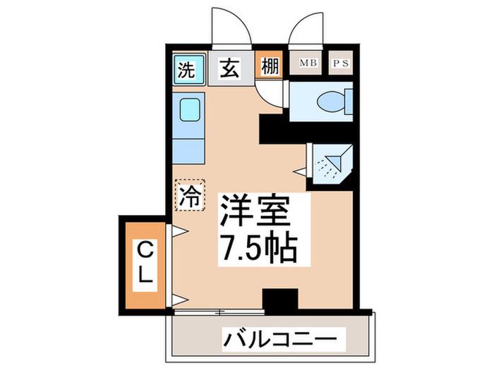 M&Mビル(ワンルーム/2階)の間取り写真