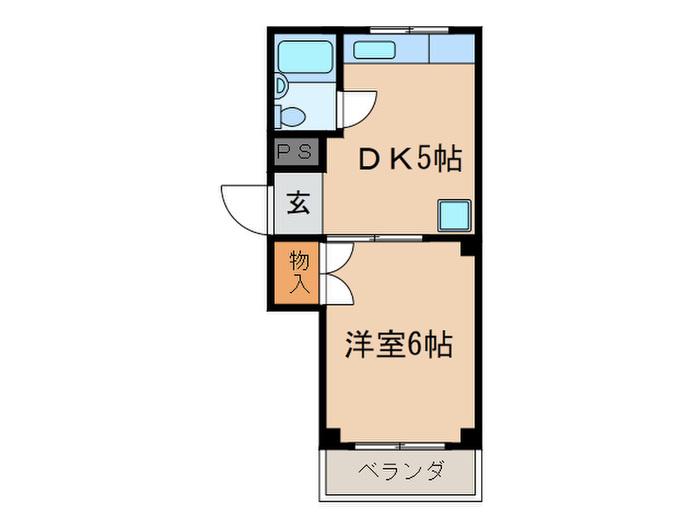 メゾントヨダ(1DK/3階)の間取り写真