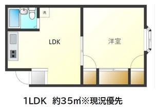 アメニティハウスサンライズ(1LDK/2階)の間取り写真