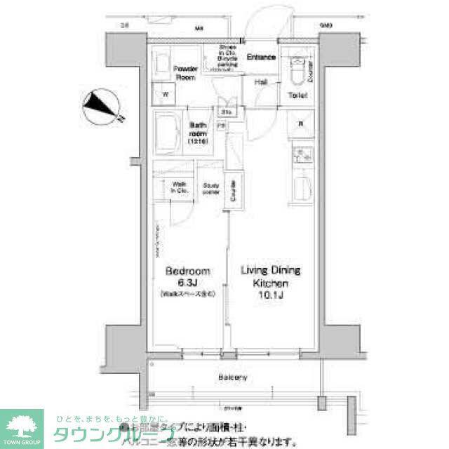 プラウドフラット両国サウス(1LDK/2階)の間取り写真