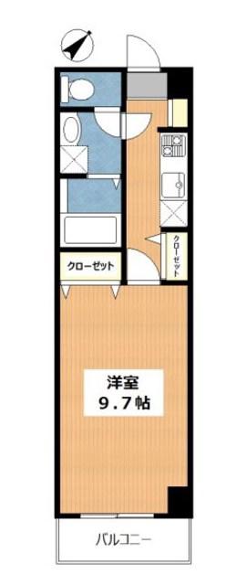 ゴールドワンあざみ野(1K/5階)の間取り写真