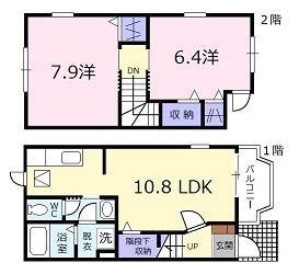 アプリコット(2LDK/1階)の間取り写真