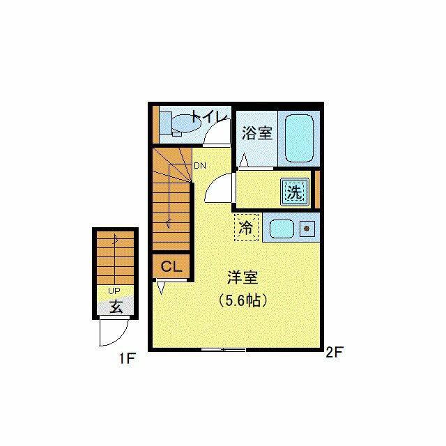MQUARTO東大和(ワンルーム/2階)の間取り写真