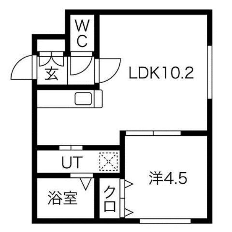 リヴェール澄川(1LDK/3階)の間取り写真