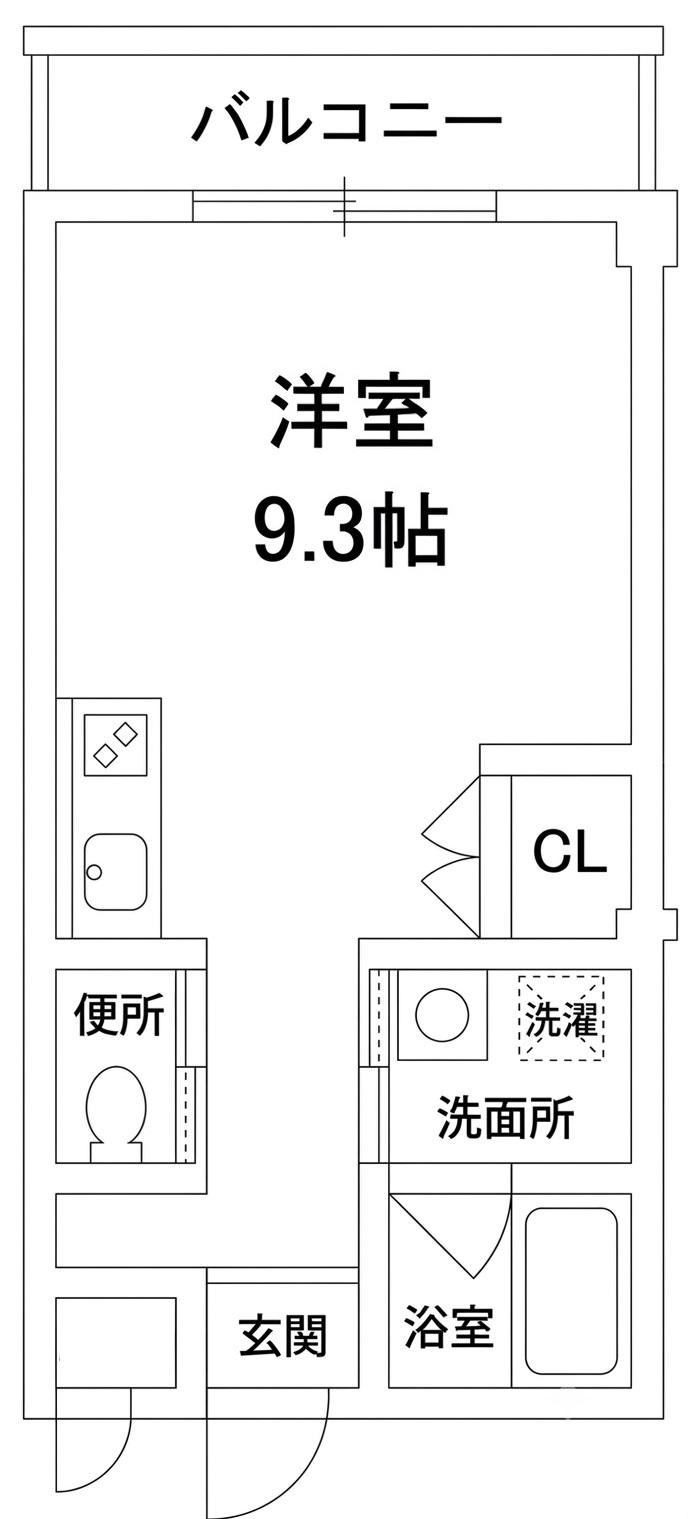 リリーセノラ(ワンルーム/3階)の間取り写真