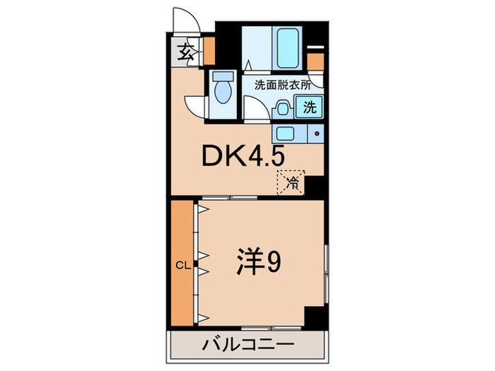 トライレイトナ(1DK/2階)の間取り写真