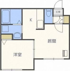 ブランノワール本郷通(1LDK/3階)の間取り写真