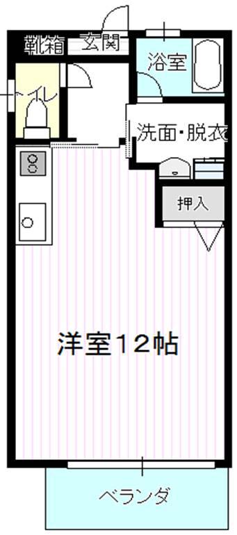 サントリーニマンション(ワンルーム/3階)の間取り写真