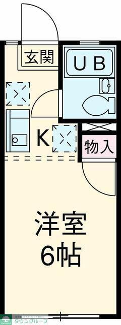 フルーレ国分寺(1K/2階)の間取り写真