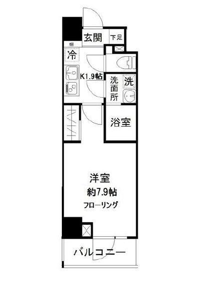 モンレーヴ御徒町(1K/5階)の間取り写真