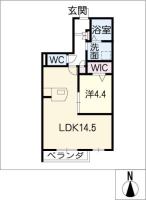 ヘーベルメゾン黒川(1LDK/3階)の間取り写真