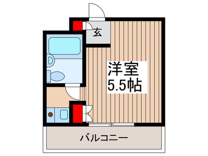 セントラルマンション(ワンルーム/1階)の間取り写真