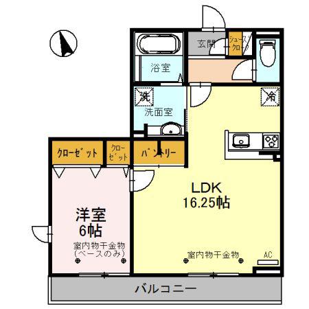 リビックルーム神宮寺(1LDK/3階)の間取り写真