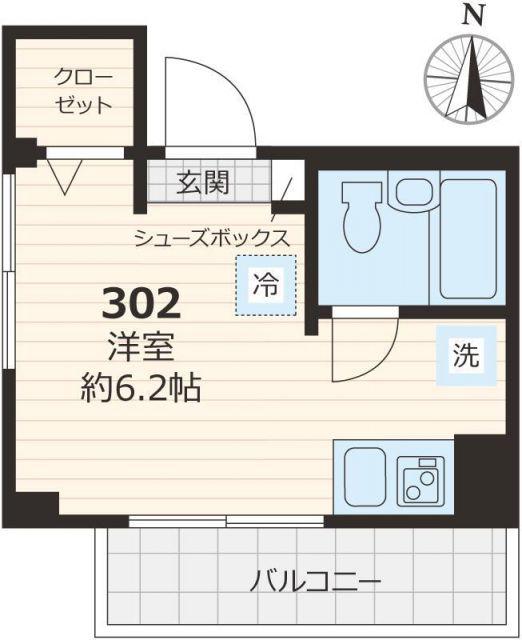 アルバ練馬(ワンルーム/3階)の間取り写真