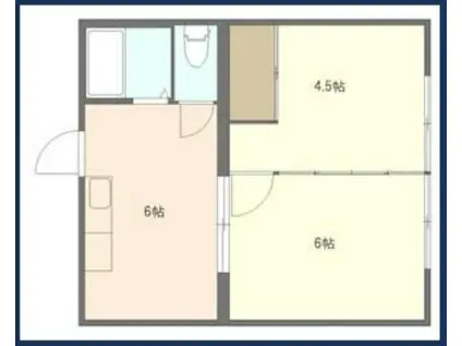 コーポ大南(2DK/2階)の間取り写真