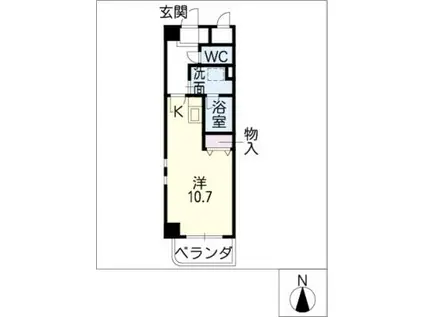 ハイライフマンション(ワンルーム/6階)の間取り写真