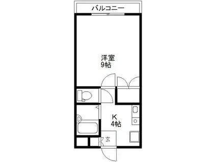 桂マンションII(1K/1階)の間取り写真