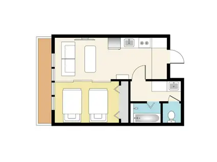 カーサ新宿(1LDK/7階)の間取り写真