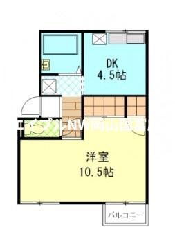 プレジール藤崎(1DK/1階)の間取り写真