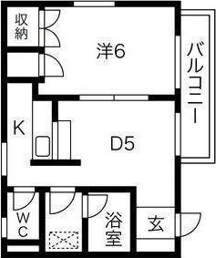 DUKE向台(1DK/3階)の間取り写真