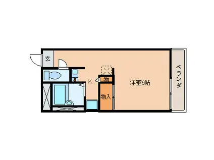 レオパレス21 緑の香芝(1K/2階)の間取り写真