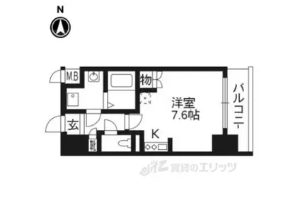エスリード烏丸五条駅前(1K/4階)の間取り写真