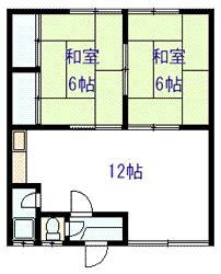 新宝マンション(2LDK/2階)の間取り写真
