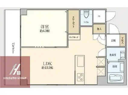 藤和阿波座コープ(1LDK/10階)の間取り写真