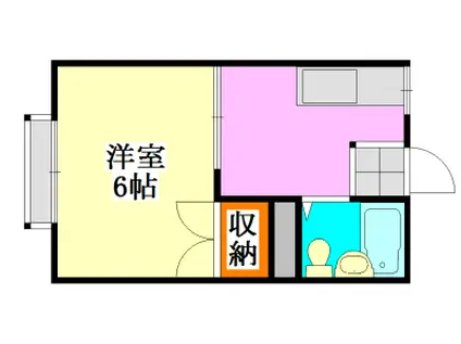 エステートピア・WINS(1K/2階)の間取り写真