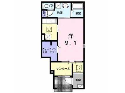 エクセレントIII(ワンルーム/1階)の間取り写真