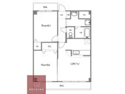 トヨサンマンション(2LDK/4階)の間取り写真