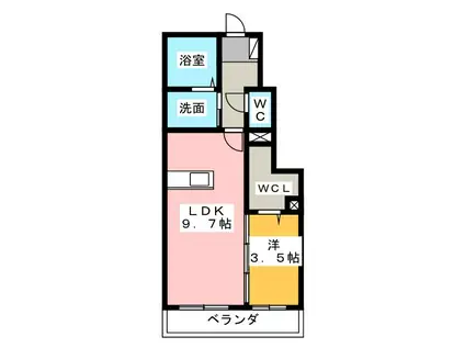 D-ROOM三方原(1LDK/1階)の間取り写真