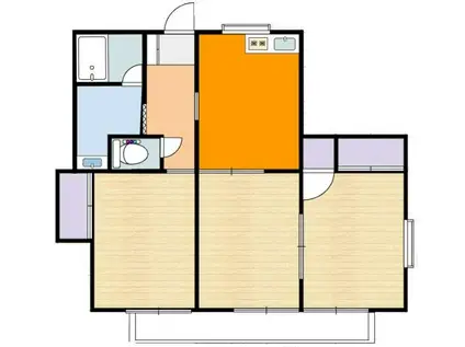 レジデンス高田 II(3DK/2階)の間取り写真