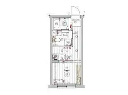 MAXIVBASIC大鳥居(ワンルーム/3階)の間取り写真