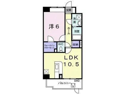 フォレスト光(1LDK/1階)の間取り写真