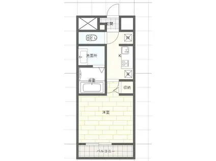 MISTRAL姫路駅前VI東駅前町(1K/10階)の間取り写真