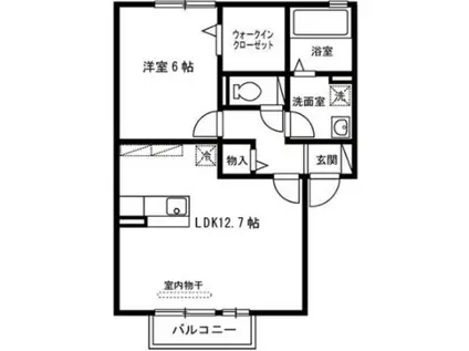 フィールドハイツ(1LDK/2階)の間取り写真