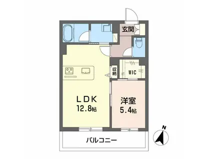 モンセル(1LDK/3階)の間取り写真