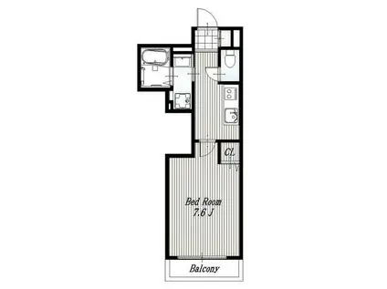 KASHIWA 808 TOWER(1K/5階)の間取り写真