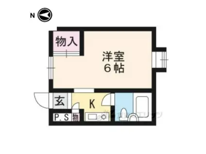 メゾン奥山(1K/3階)の間取り写真