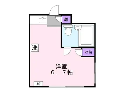 AIハウス(ワンルーム/3階)の間取り写真